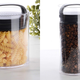 Prepara Evak containers features a unique lid design that expels air as you close it, creating a vacuum inside that can keep food (and particularly coffee) fresher for longer.